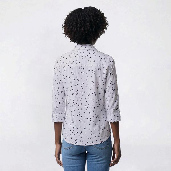 Womens Emily Daniels 3/4 Roll Tab Sleeve Star Button Down alternate view
