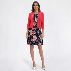Petite Perceptions 3/4 Sleeve Floral Jacket Dress