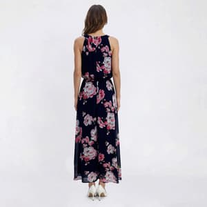 Plus Size Robbie Bee Sleeveless Chiffon Halter Neck Maxi Dress - Boscov's Plus Size Robbie Bee Sleeveless Chiffon Halter Neck Maxi Dress - Boscov's
