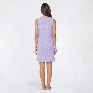Womens Rene Rofe(R) Sleeveless Floral Crinkle Ruffle Nightgown alternate view
