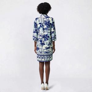 Womens Mlle Gabrielle 3/4 Sleeve Floral Leaf Shirtdress alternate view