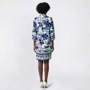 mlle gabrielle dress Palms Double Tie-Neck Tiered Dress