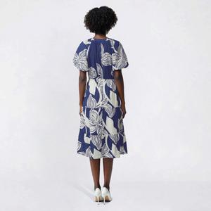 Womens Mlle Gabrielle Short Puff Sleeve Floral Tier Midi Dress alternate view