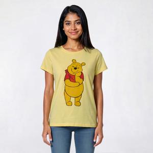 Juniors Freeze Pooh Doing Nothing Front/Back Girlfriend Tee