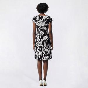 Petite Connected Apparel Short Sleeve Floral Sarong Sheath Dress alternate view