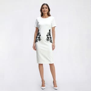 g star fit and flare dress Starry Night Fit And Flare Long Sleeve Waist Fitted High Slit Maxi Star  Dress main image 0
