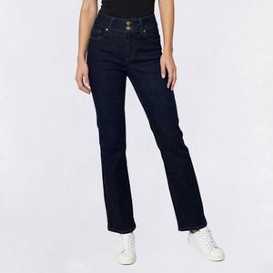 Womens d. jeans(R) Double Button Straight Leg Bootcut Jeans