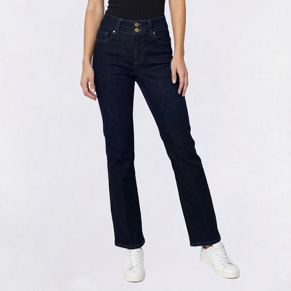 Womens d. jeans(R) Double Button Straight Leg Bootcut Jeans