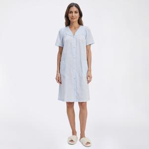 Womens Moon to Noon Short Sleeve Gingham Snap Duster