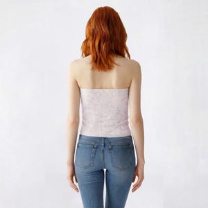 Juniors No Comment Print To Solid Reverse Tube Top alternate view