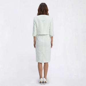 Womens Maya Brooke Pearl Trim Jacket Dress alternate view