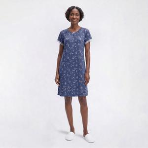 Womens Elizabeth & Nicole Short Sleeve Winter Bloom Nightshirt