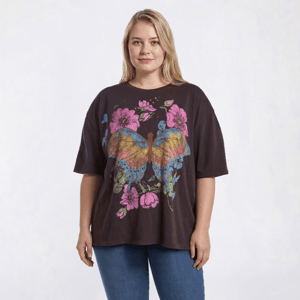 Juniors Plus Attitude Not Included Butterfly Tee