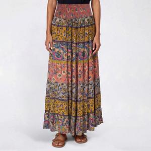 Juniors Angie Smock Waist Tier Maxi Skirt