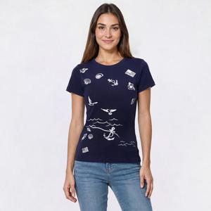 Petite Architect(R) Short Sleeve Summer Icons Coastal Tee