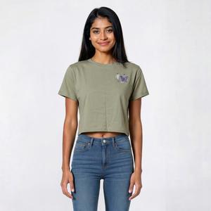 Juniors Attitude Not Included Embroidered Cropped Graphic Tee