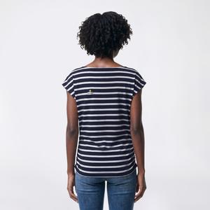 Womens Preswick & Moore(R) Stripe Side Ruching Tee alternate view