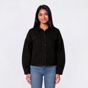 Juniors YMI(R) 80's Denim Bomber Jacket