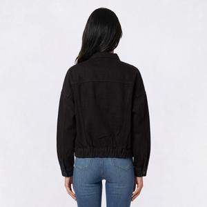 Juniors YMI(R) 80's Denim Bomber Jacket alternate view