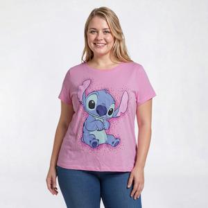 Juniors Plus Freeze Stitch Rhinestone Tee