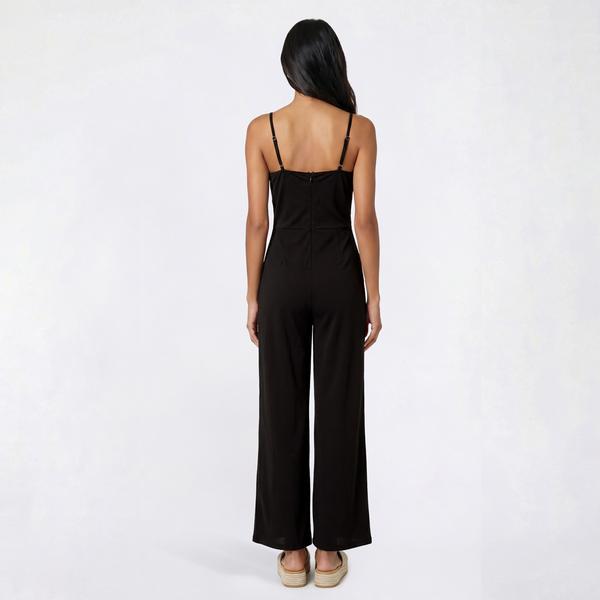 Juniors Madden Girl Knit Dobby Piped Trim Jumpsuit alternate view