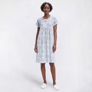 Womens Elizabeth & Nicole Floral Lace Trim Nightgown