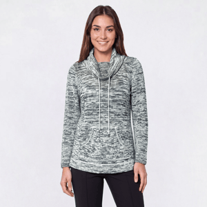Petite Preswick & Moore(R) Space Dye Drawstring Sweater alternate view