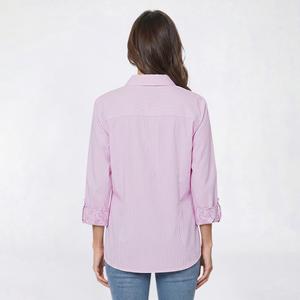 Petite Emily Daniels 3/4 Roll Tab Sleeve Stripe Button Down alternate view
