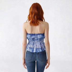 Juniors Madden Girl Patchwork Chiffon Convertible Halter Top alternate view