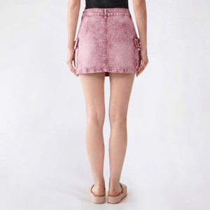Juniors No Comment Cargo Skirt w/ Bow Tie Pockets alternate view