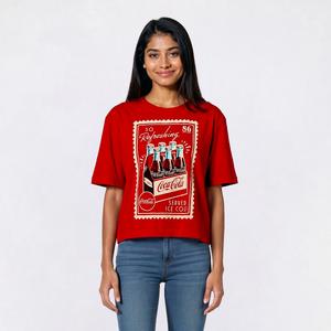 Juniors Freeze Coke Postage Stamp Boxy Tee