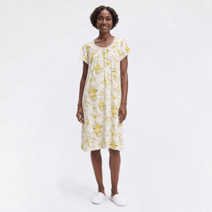 Womens Body Touch(R) Short Sleeve Floral Waltz Nightgown