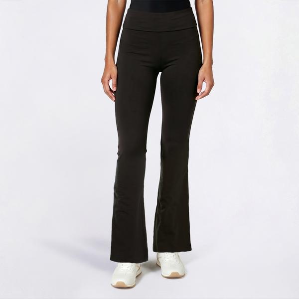Juniors No Comment Fold Over Waist Flare Pants