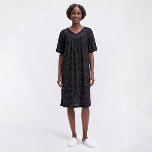Plus Size Casual Time Short Sleeve Mandala Caftan