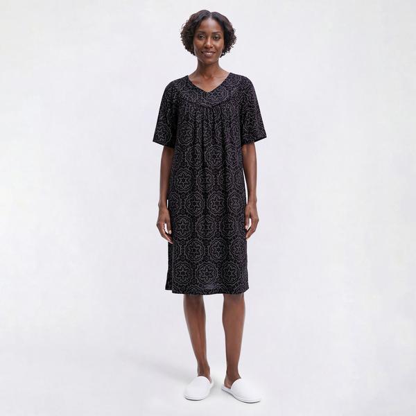 Womens Casual Time Short Sleeve Mandala Caftan