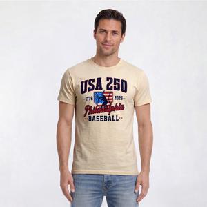 Mens Tailgate Philadelphia Baseball Philly USA 250 Tee