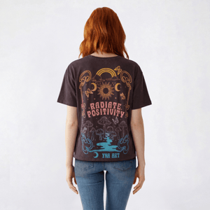 Juniors Plus Attitude Not Included Celestial Embroidered Tee alternate view