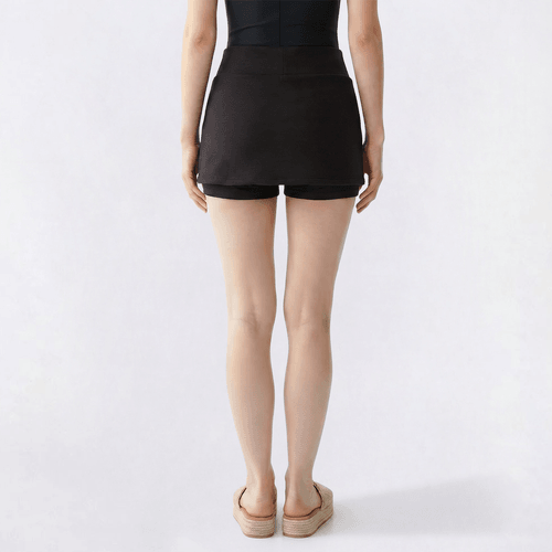 Juniors Derek Heart Fleece Mid Rise Drawstring Mini Skort alternate view