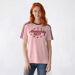Juniors Attitude Not Included Absolutely Not Striped Tee