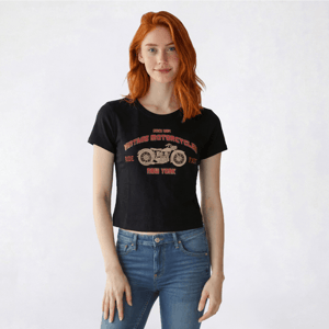 Juniors Attitude Not Included Motorcycle New York Baby Tee