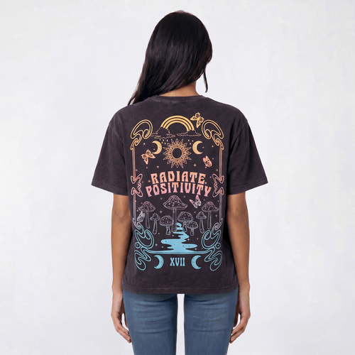 Juniors Attitude Not Included Embroidered Celestial Tee alternate view