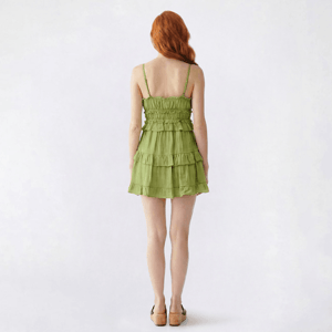 Juniors Trixxi Gauze Ruffle Tier Slip Dress alternate view