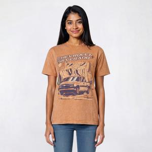 Juniors C-Life Mineral Wash Chevy Truck Boyfriend Tee