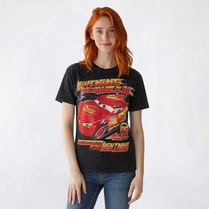 Juniors C-Life Mineral Wash Lightning McQueen Boyfriend Tee