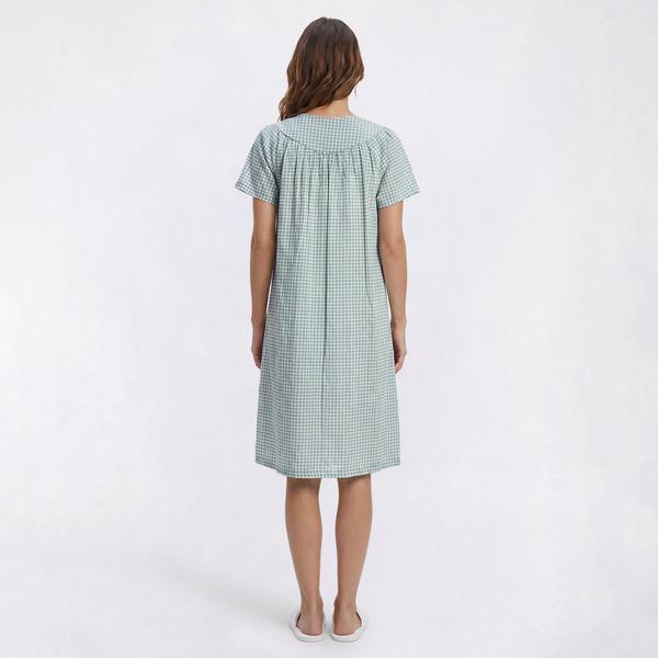 Womens Moon to Noon Short Sleeve Tiny Gingham Duster alternate view