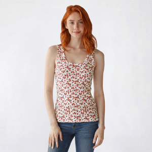 Juniors Wallflower Leah Floral Scoop Neck Tank Top