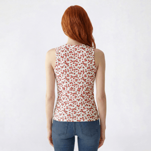 Juniors Wallflower Leah Floral Scoop Neck Tank Top alternate view