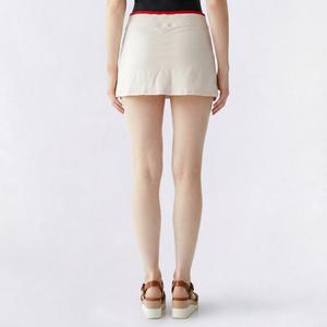Juniors No Comment Contrast Applique Mini Skort - Gardenia alternate view