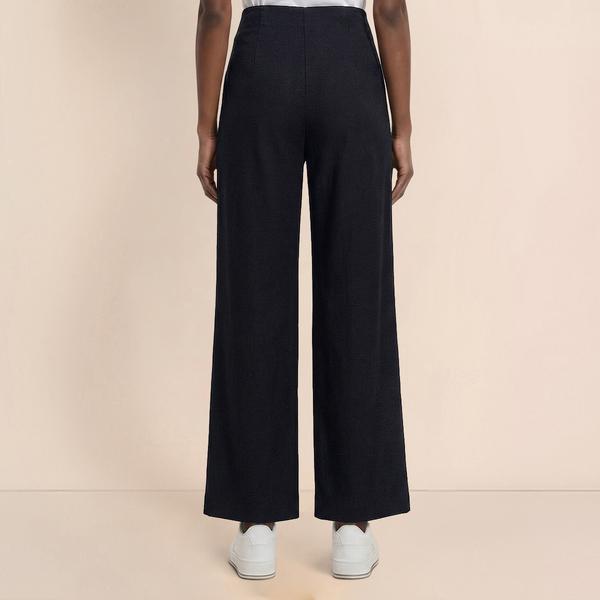 Womens Nicole Miller Elastic Waist Pleated Solid Pants alternate view
