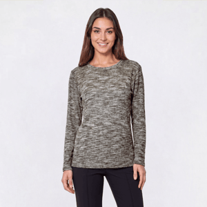 Petite Hasting & Smith Long Sleeve Space Dye Hacci Sweater alternate view